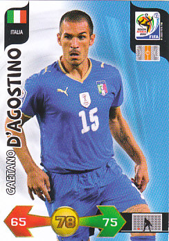 Gaetano D'Agostino Italy Panini 2010 World Cup #205